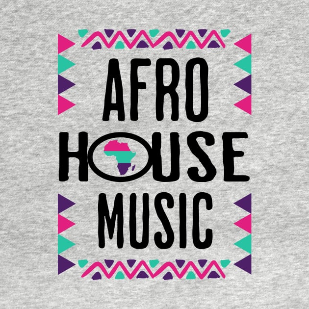 AFRO HOUSE - Continent Culture (Black/pink/teal/purple) by DISCOTHREADZ 